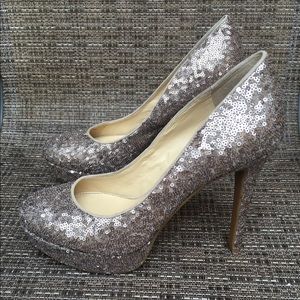 Gianni Bini Gold Sequin Heels